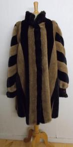 Design fake fur prachtige jas van Couture Helene (Belgium) L, Verzenden, Zo goed als nieuw, Maat 42/44 (L), Bruin