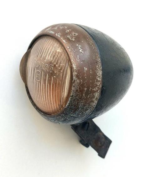Oude Oldtimer Bosch Rijwiel Koplamp Fiets Koplamp Fietslamp, Fietsen en Brommers, Fietsonderdelen, Gebruikt, Oldtimer, Verlichting