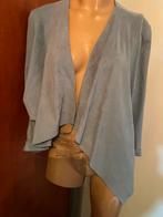 ZARA zomer jas nep suède maat L ZGAN, Blauw, Zara, Maat 42/44 (L), Ophalen of Verzenden