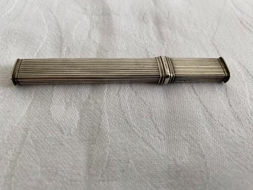 Antieke zilveren naaldenkoker geribd, Nederland ca. 1840., Antiek en Kunst, Antiek | Goud en Zilver, Zilver, Ophalen of Verzenden