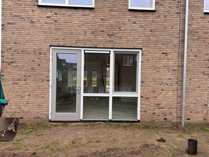 Tuindeur + Raamkozijn - 2.94m Breed - Dubbel Glas, Doe-het-zelf en Verbouw, Deuren en Horren, Nieuw, Buitendeur, 215 cm of meer