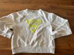Nieuwstaat dames Guess witte neon gele sweater trui maat M, Ophalen of Verzenden, Zo goed als nieuw, Geel