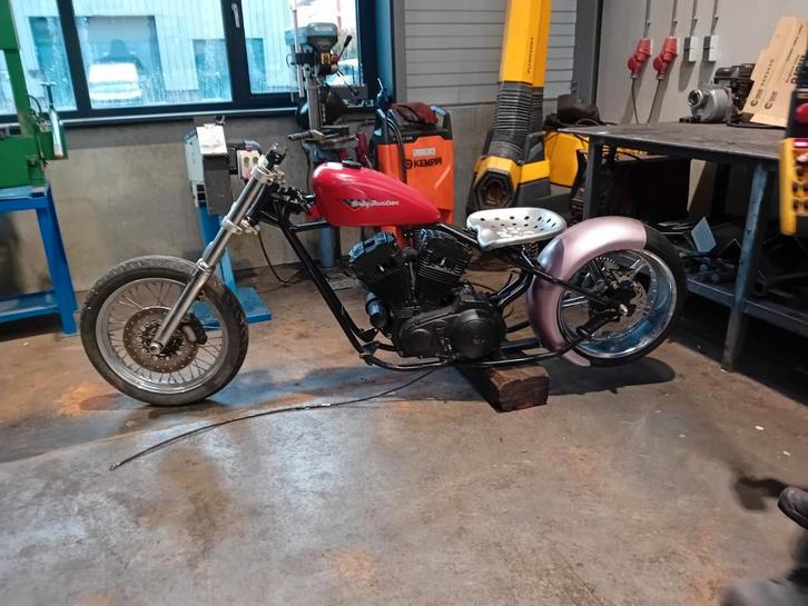 Rollend Hardtail frame VG Frames plus sportster blok 883., Motoren, Onderdelen | Harley-Davidson, Ophalen