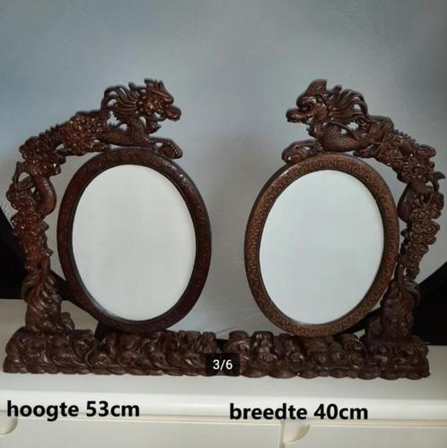 staande houten draken-lijsten schitterend houtsnijwerk!!!, Antiek en Kunst, Curiosa en Brocante, Ophalen of Verzenden