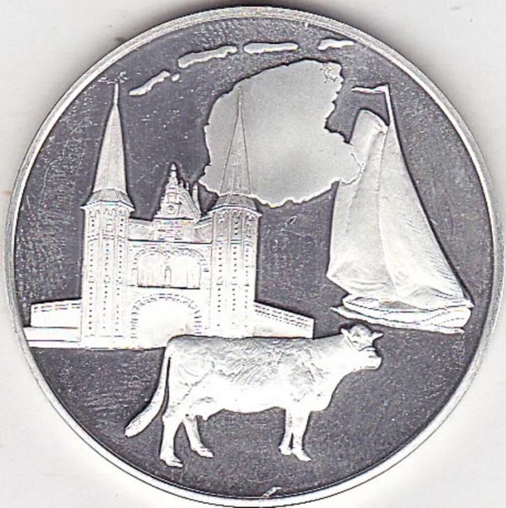 FRIESLAND Zilver, Postzegels en Munten, Penningen en Medailles, Zilver, Verzenden