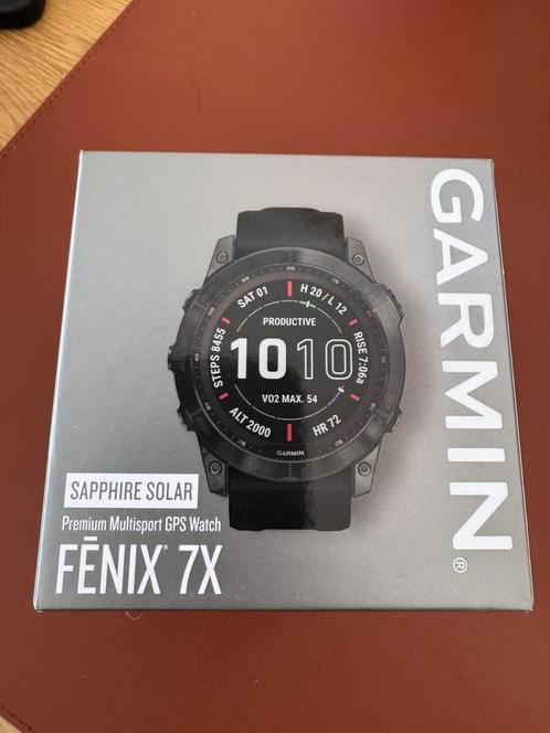 Garmin fēnix 7X Sapphire Solar GPS 51mm - carbon gray dlc ti, Sieraden, Tassen en Uiterlijk, Sporthorloges, Gebruikt, Android
