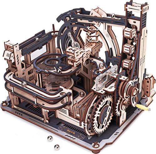 Robotime Marble Spaceport - Knikkerbaan - Houten bouwpakket, Hobby en Vrije tijd, Modelbouw | Overige, Nieuw, Verzenden