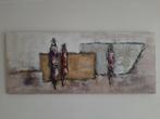 Olieverf schilderij van Jochem de Graaf "Silouetten", Antiek en Kunst, Kunst | Schilderijen | Abstract, Ophalen of Verzenden