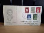Nederland 1957, FDC E33, beschreven,open klep, catwrde 30,00, Ophalen of Verzenden, Beschreven, Nederland