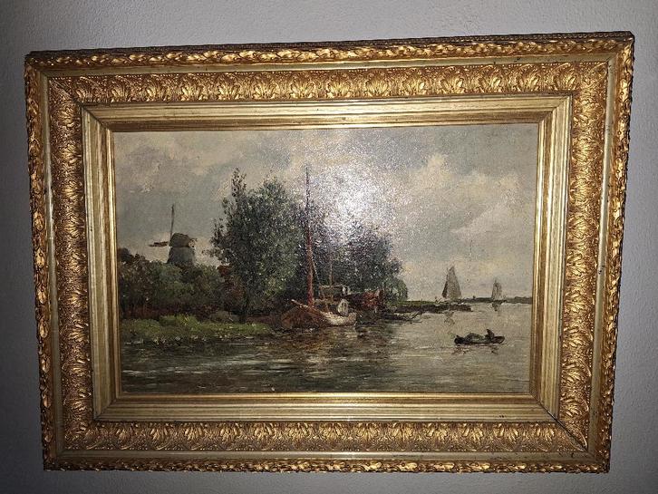 Antiek olieverf schilderij Nederlands, Antiek en Kunst, Kunst | Schilderijen | Klassiek, Ophalen of Verzenden