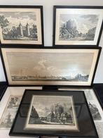 Wijk bij Duurstede gravures e.a 6 stuks 1 koop, Antiek en Kunst, Kunst | Etsen en Gravures, Ophalen of Verzenden
