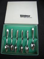 6 SOLA GZ advocaatlepeltjes model 430 puntfilet in doosje, Antiek en Kunst, Antiek | Bestek, Ophalen of Verzenden