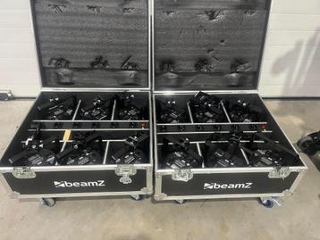 12x beamz wbp912ip draadloze ip65 led parren RGBWUV met accu beschikbaar voor biedingen