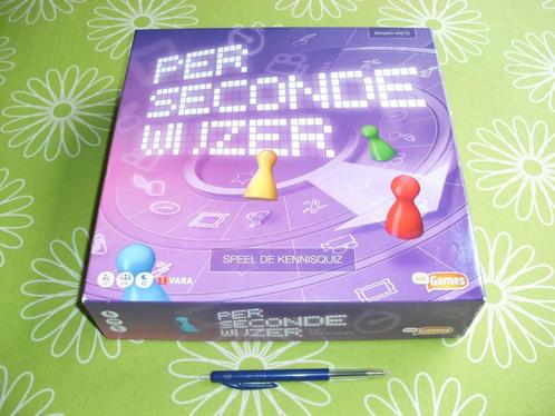 Per seconde wijzer - speel de kennisquiz, Hobby en Vrije tijd, Gezelschapsspellen | Bordspellen, Zo goed als nieuw, Een of twee spelers