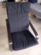Poang Stoel IKEA zwarte kussenhoes en zwart frame, Huis en Inrichting, Stoelen, Ophalen, Hout, Gebruikt, Zwart