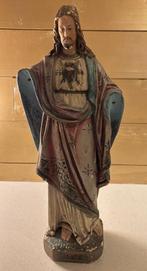 Antiek Jezusbeeld met Heilig Hart, Antiek en Kunst, Antiek | Religie, Ophalen