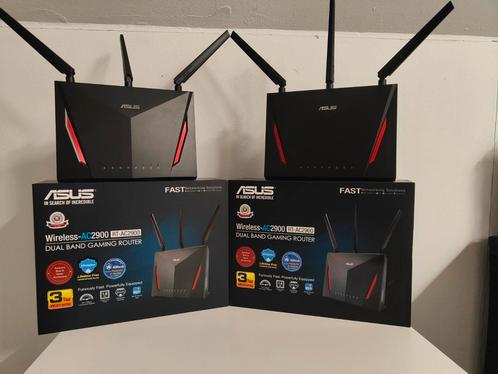 2x ASUS RT-AC2900 Dual-Band Gaming Router wifi mesh, Computers en Software, Netwerk switches, Zo goed als nieuw, Ophalen of Verzenden