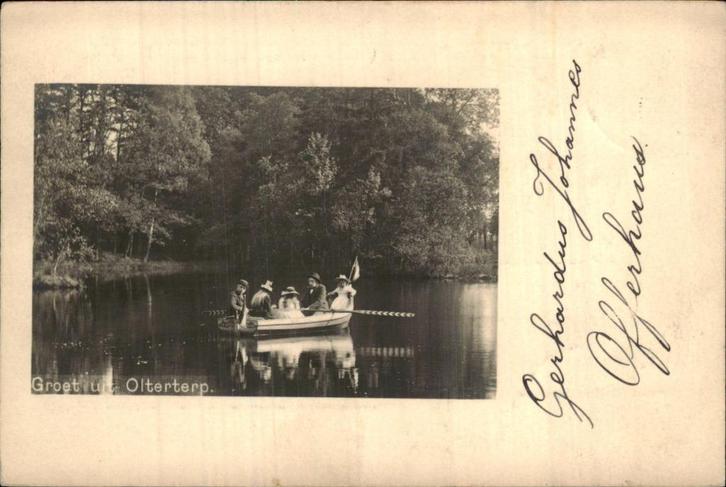 Olterterp - Groet uit, Verzamelen, Ansichtkaarten | Nederland, Gelopen, Friesland, Voor 1920, Ophalen of Verzenden