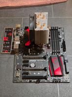 MSI Z170A Gaming M5 + Intel i7-7700K + koeler, Gebruikt, LGA 1151, DDR4, Ophalen of Verzenden