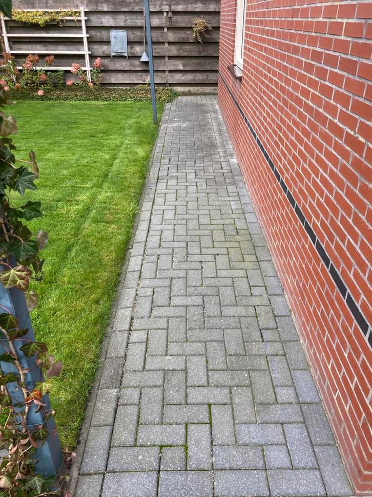 Gratis ca 45 m2 bestrating betonsteen BKK antraciet, Tuin en Terras, Tegels en Klinkers, Gebruikt, Klinkers, Beton, Ophalen