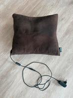 Comfy massagekussen, oplaadbaar, bruin suede, 40x40cm, Ophalen of Verzenden, Zo goed als nieuw, Bruin, Vierkant