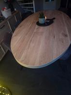 Ovale tafel met kruispoot, Huis en Inrichting, Tafels | Eettafels, 100 tot 150 cm, Ophalen of Verzenden, Vijf personen of meer