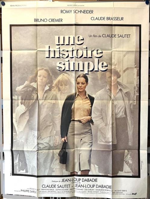 Un Histoire Simple (1978) Origineel affiche Romy Schneider, Verzamelen, Posters, Gebruikt, Film en Tv, Deurposter of groter, Rechthoekig Staand