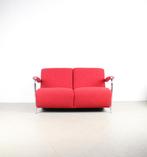 1x Leolux Scylla 2 Zits Bank Rood Stof – Chroom