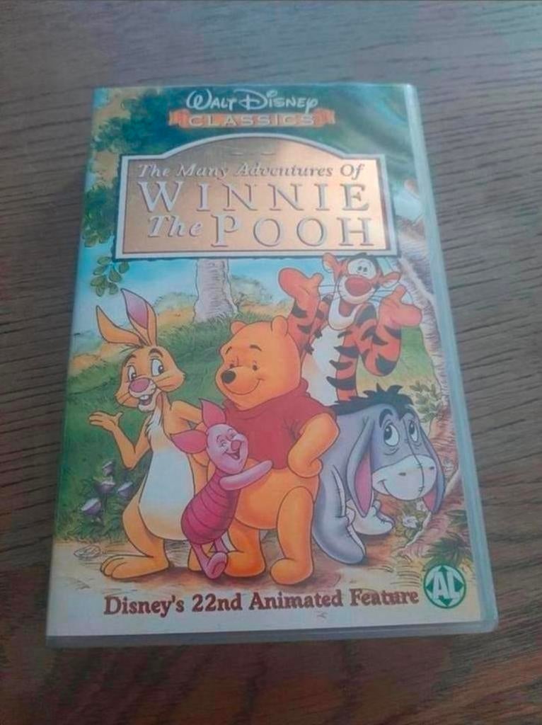 The Many Adventures of Winnie the Pooh videoband., Alle leeftijden, Ophalen of Verzenden, Gebruikt, Tekenfilms en Animatie