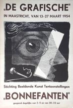 De Grafische poster "Bonnefanten Maastricht 13-27 Maart 1954, Ophalen, Deurposter of groter, Overige onderwerpen, Rechthoekig Staand