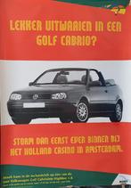 Poster VW Golf Cabrio, Rechthoekig Staand, Deurposter of groter, Ophalen of Verzenden, Zo goed als nieuw