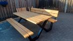 NIEUWE picknick tafel  met x poot en rugleuning, Ophalen, Zo goed als nieuw, Rechthoekig