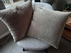 2x woonkussen en plaid nieuw, Huis en Inrichting, Woonaccessoires | Kussens, Ophalen, Nieuw, Grijs, Vierkant