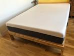 Emma Matras + Bed + Lattenbodem - 140x200, Huis en Inrichting, Slaapkamer | Bedden, Ophalen, Wit, Tweepersoons, 140 cm