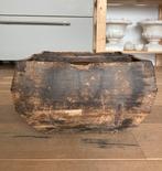 Mooie stoere oude houten bak, sleets, rijstmand, zaaibak, Antiek en Kunst, Ophalen of Verzenden