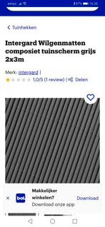 2 x Wilgenmatten composiet tuinscherm grijs 2x3m, Tuin en Terras, Ophalen, Composiet, 200 cm of meer, 150 tot 200 cm