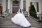 Gelinlik / Bruidsjurk Verstelbaar Maat XS-M, Ophalen, Zo goed als nieuw, Wit, Trouwjurk