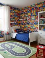 4009 Stoer vintage kinderbehang raceauto’s motoren swiet, Ophalen of Verzenden, Minder dan 10 m², Rood