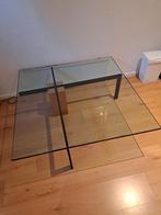 Salontafel glas, Ophalen, Gebruikt, 100 tot 150 cm, Vierkant