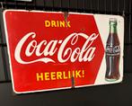 Emaille reclamebord Coca Cola Langcat Bussum, Verzamelen, Ophalen, Zo goed als nieuw, Reclamebord