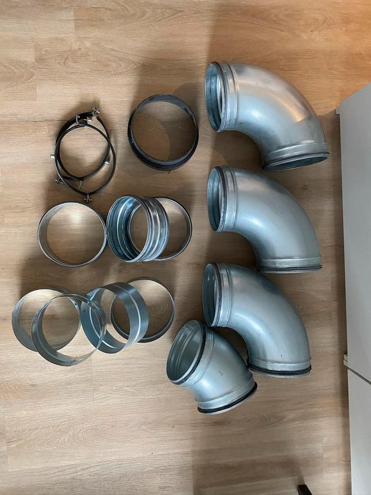 Spiro onderdelen met SAFE verbinding 180mm, Doe-het-zelf en Verbouw, Buizen en Afvoer, Zo goed als nieuw, Bochten, Pvc, Minder dan 2 meter