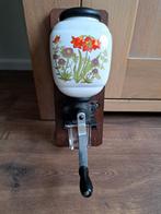 Vintage wandkoffiemolen bloemmotief Wildflower, Huis en Inrichting, Ophalen of Verzenden, Gebruikt