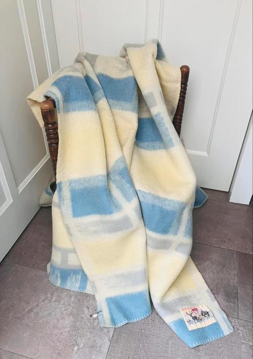 Vintage wollen deken AaBe - 2 pers., Huis en Inrichting, Woonaccessoires | Plaids en Woondekens, Gebruikt, Ophalen of Verzenden
