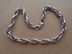 zilveren dubbel geschakelde ketting [382], Ophalen of Verzenden, Zo goed als nieuw, Zilver, Zilver