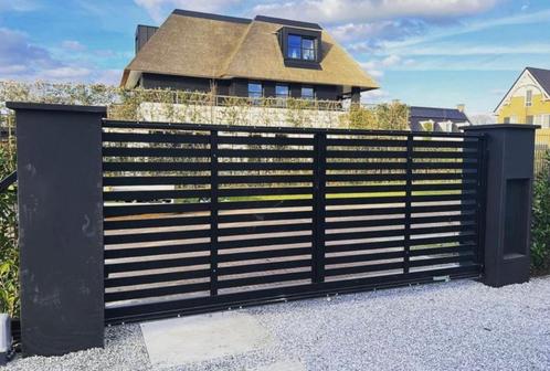 Lamellen draai/schuifpoorten, Tuin en Terras, Tuinpoorten, Nieuw, 100 tot 150 cm, 200 cm of meer, Ophalen