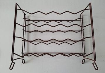 vintage bruin wijnrek Tomado draadstaal retro design sixties beschikbaar voor biedingen