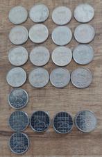 Nederland, 22 stuks munten van 25 cent uit diverse jaren., Ophalen of Verzenden, Koningin Juliana, 25 cent, Losse munt