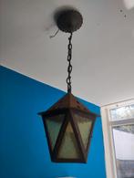 Amsterdamse school gehamerde metalen hanglamp, Antiek en Kunst, Antiek | Lampen, Verzenden