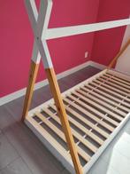 Vipack Bed Tipi - wit/naturel - 90x200 cm, Ophalen