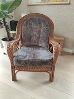 Rotan lounge stoel, Huis en Inrichting, Fauteuils, Ophalen, Gebruikt, Minder dan 75 cm, 50 tot 75 cm